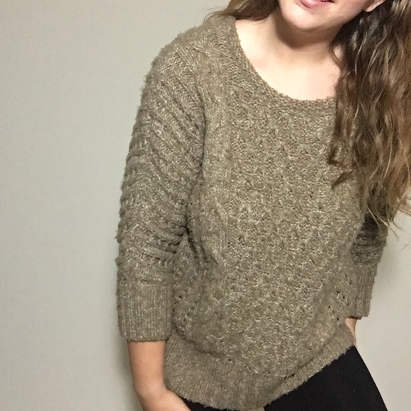 • SOLD // chunky LOFT cotton blend sweater with zipper • - Picture 7 of 8